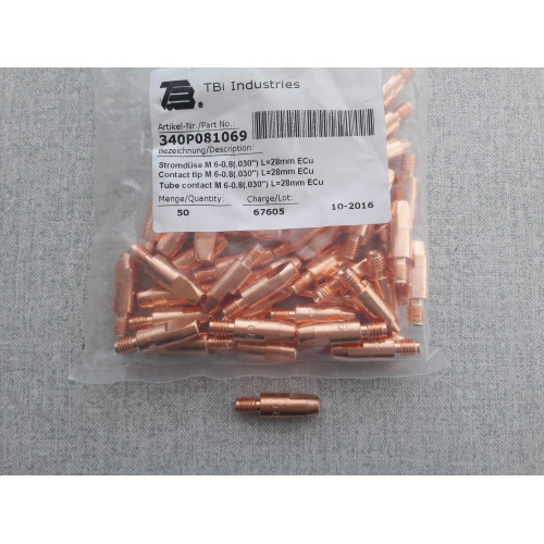 340P081069 Наконечник М6x28мм, 0,8мм